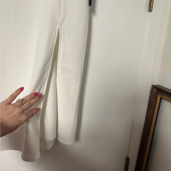 Lulus Romantic Celebration White Tie-Strap Bodycon Midi Dress Size medium Bridal - Picture 9 of 10